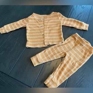 Orange and white striped Baby Outfit